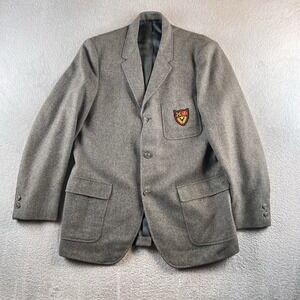 Vintage Elderado Sports Coat Mens 44 Gray Wool Tom Sawyer Academia READ